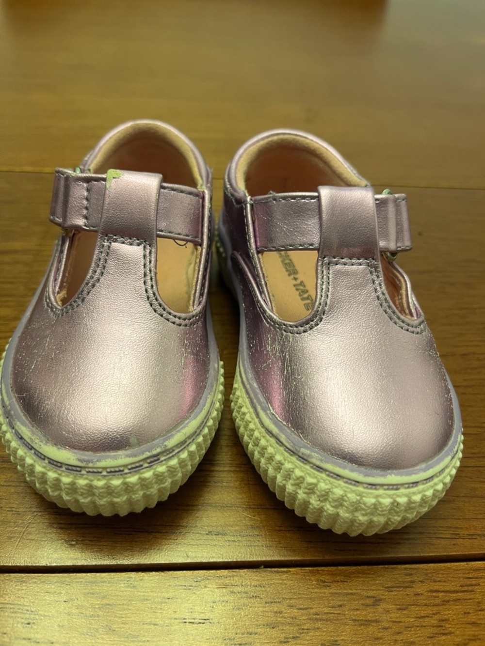 Tucker + Tate Girls Metallic Pink T-Strap Casual ShoesT
